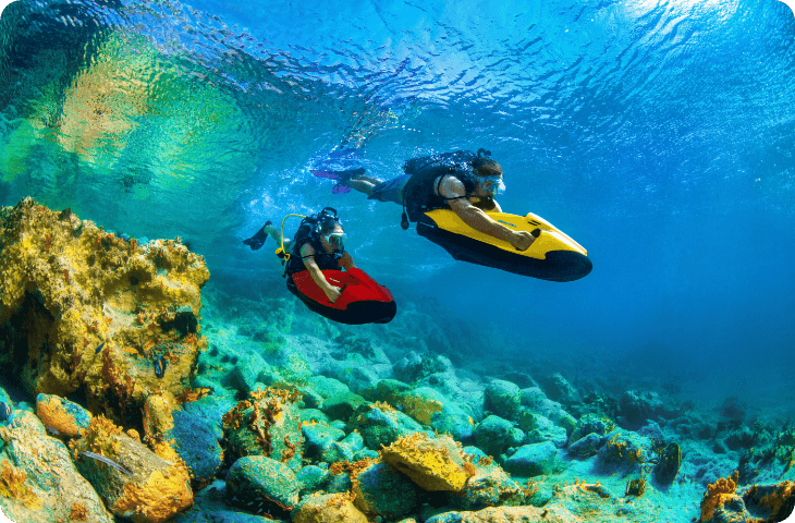 Two women on eFoils