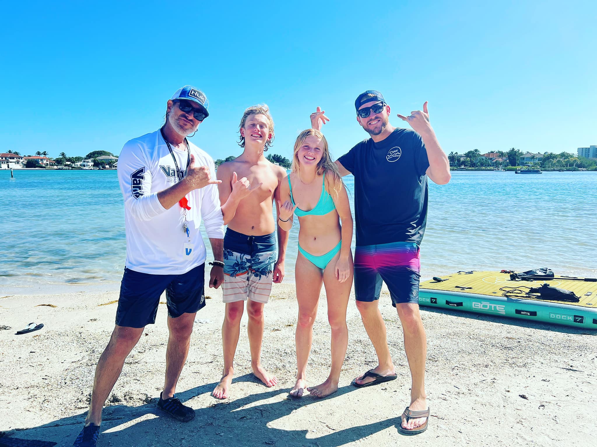 friends having fun with sarasota efoil
